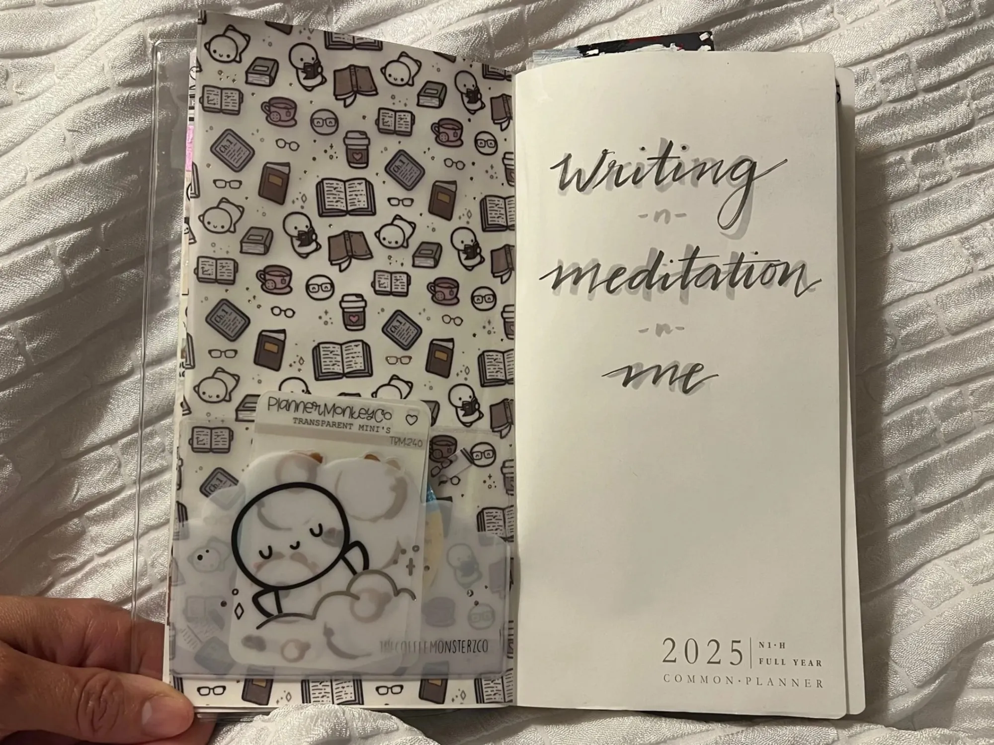 First page with vellum and sticker pocket