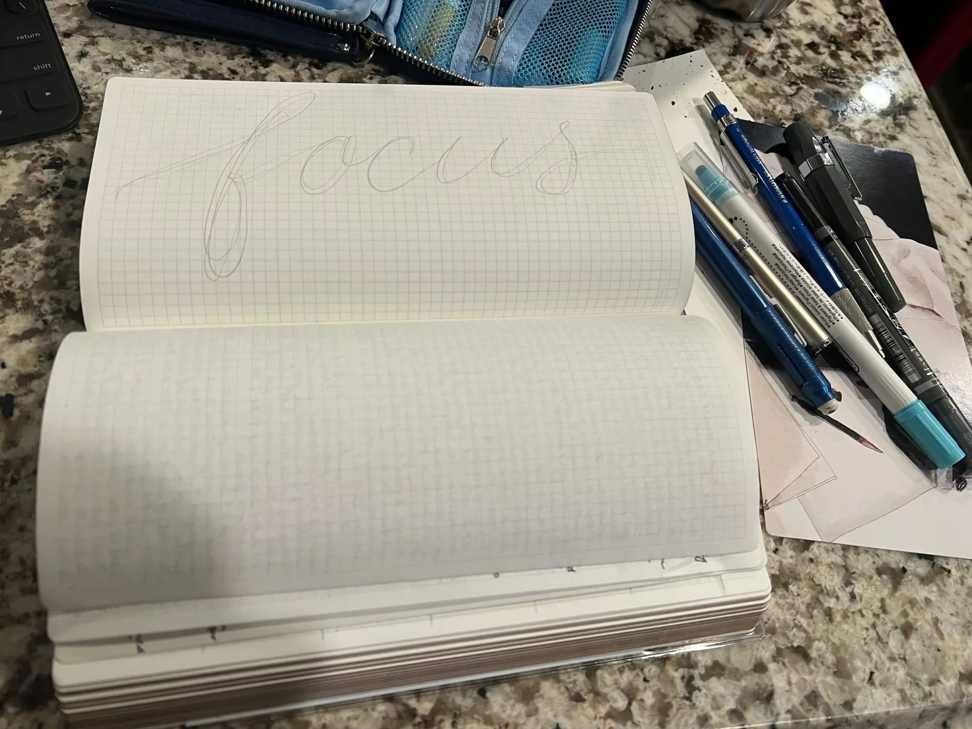 FOCUS page in pencil